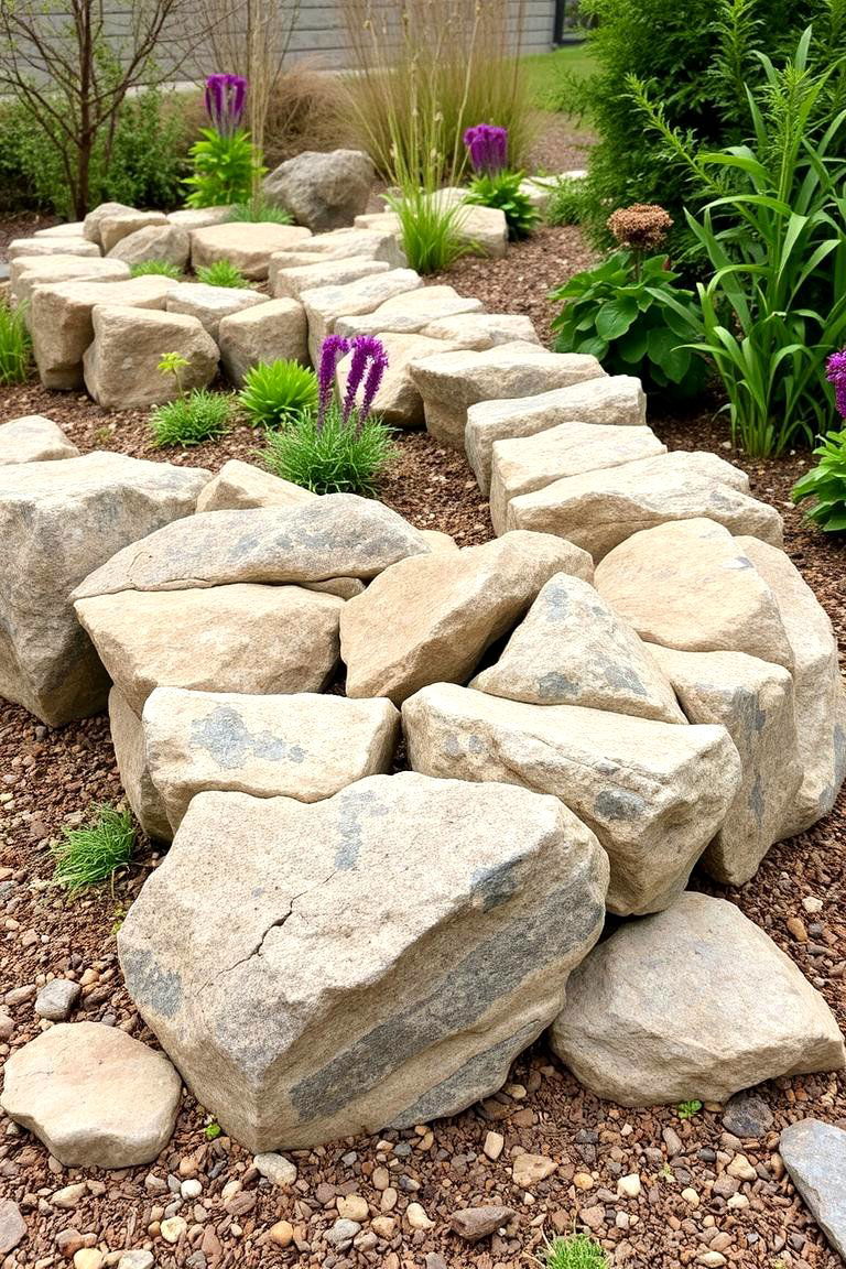 Boulder Inspired Natural Edge - 24 River Rock Edging Ideas
