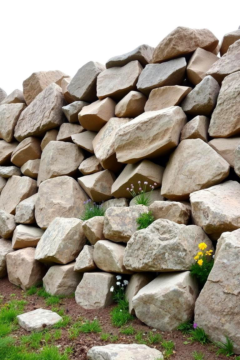 Boulder Retaining Wall - 24 Natural Rock Retaining Wall Ideas