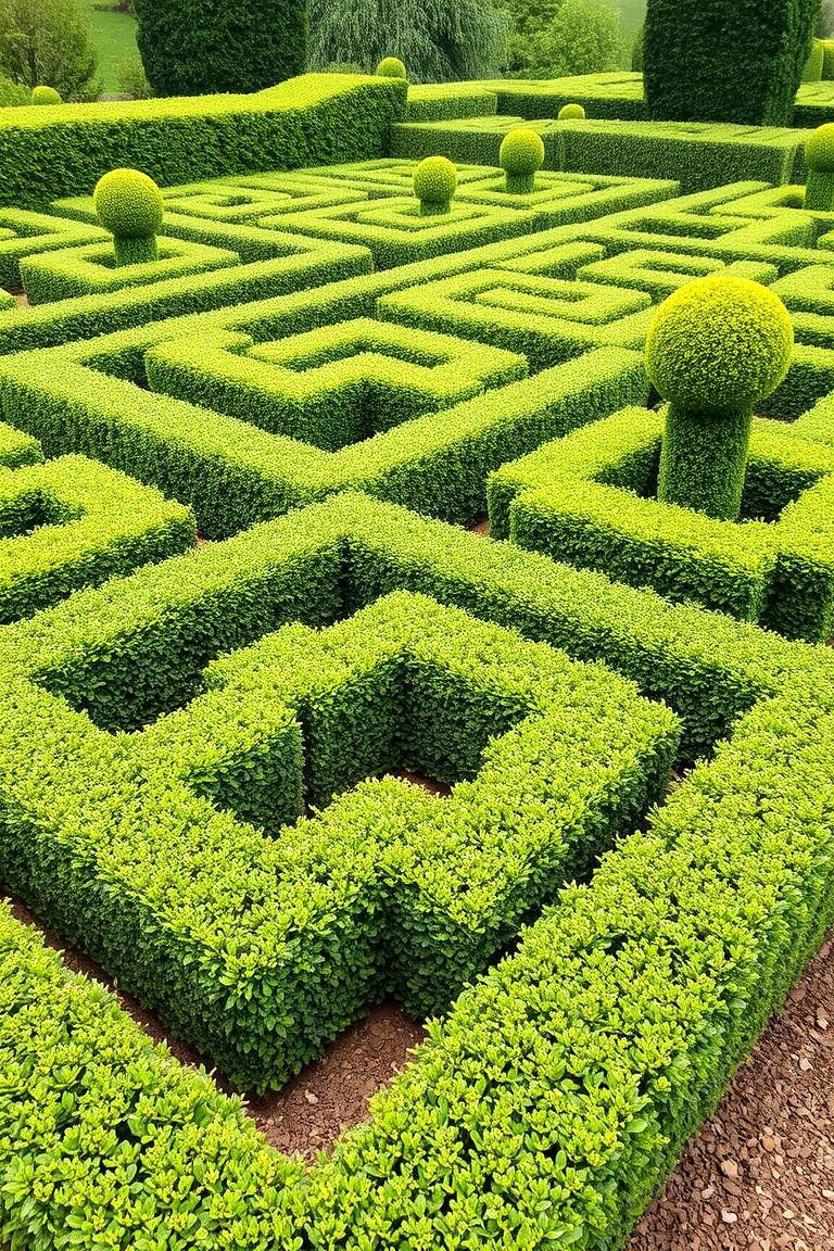 Boxed Topiary Garden - 24 Formal Garden Ideas
