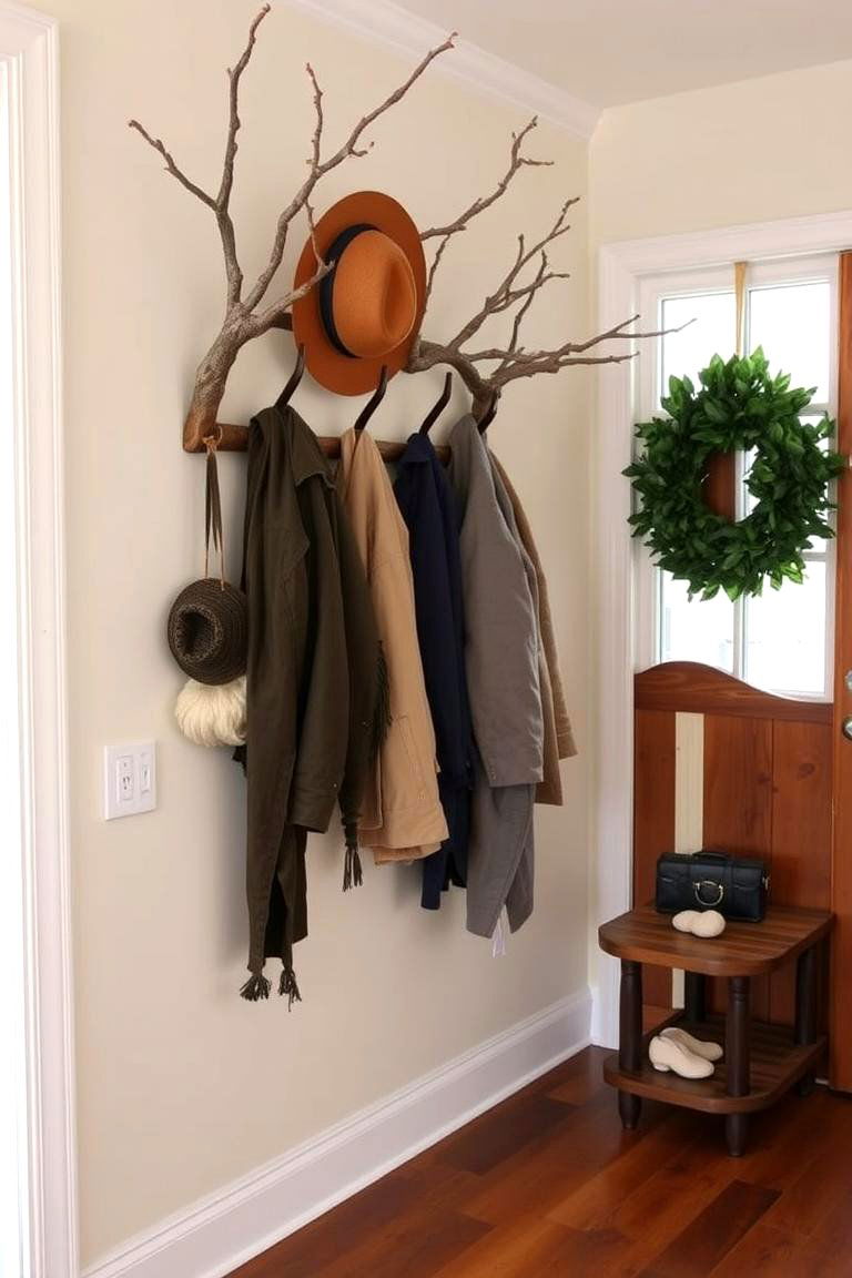 Branch Coat Rack - 24 Rustic Decor Ideas
