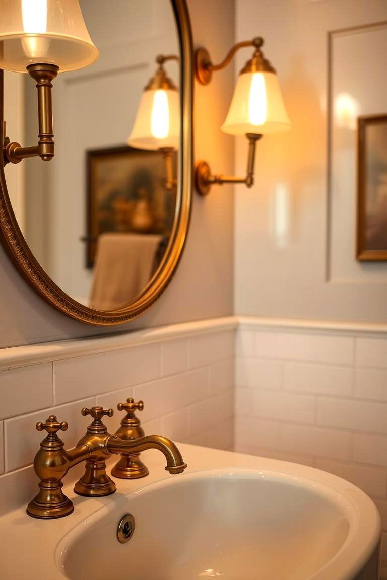 Brass Faucets and Hardware - 24 Traditional Bathroom Ideas