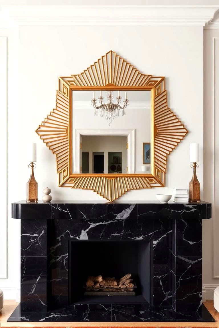 Brass and Chrome Hardware - 24 Art Deco Living Room Ideas