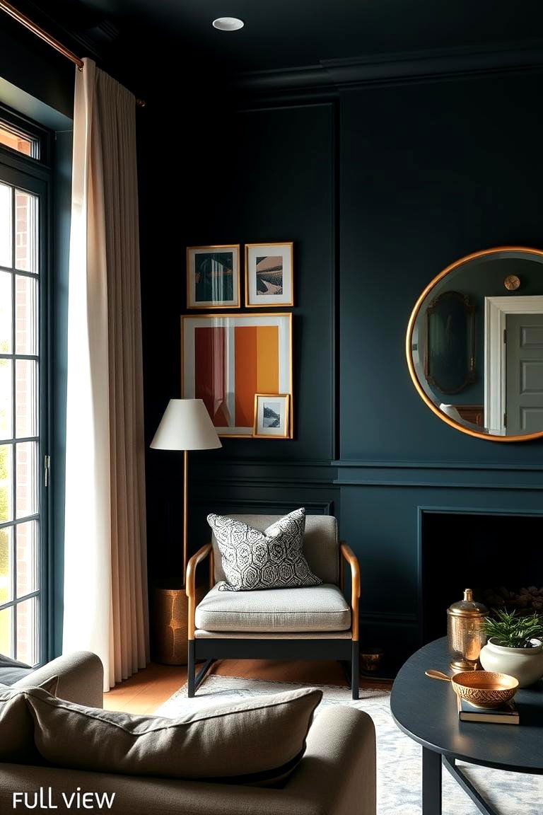 Brass and Gold Accents - 24 Moody Boho Living Room Ideas