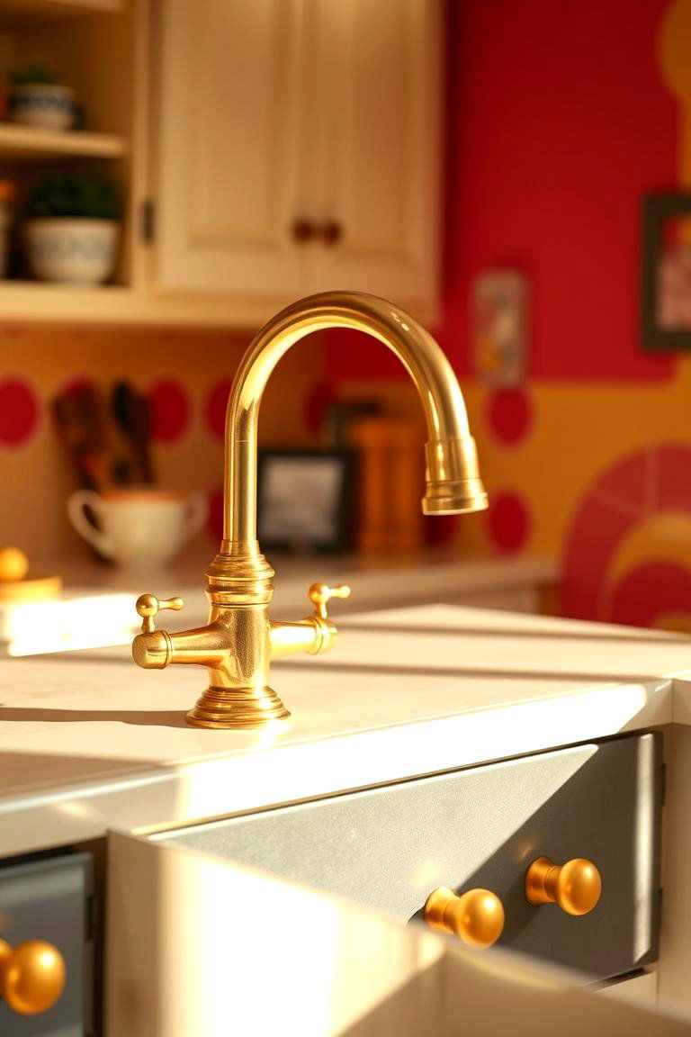 Brass and Gold Hardware - 27 1980s Kitchen Ideas