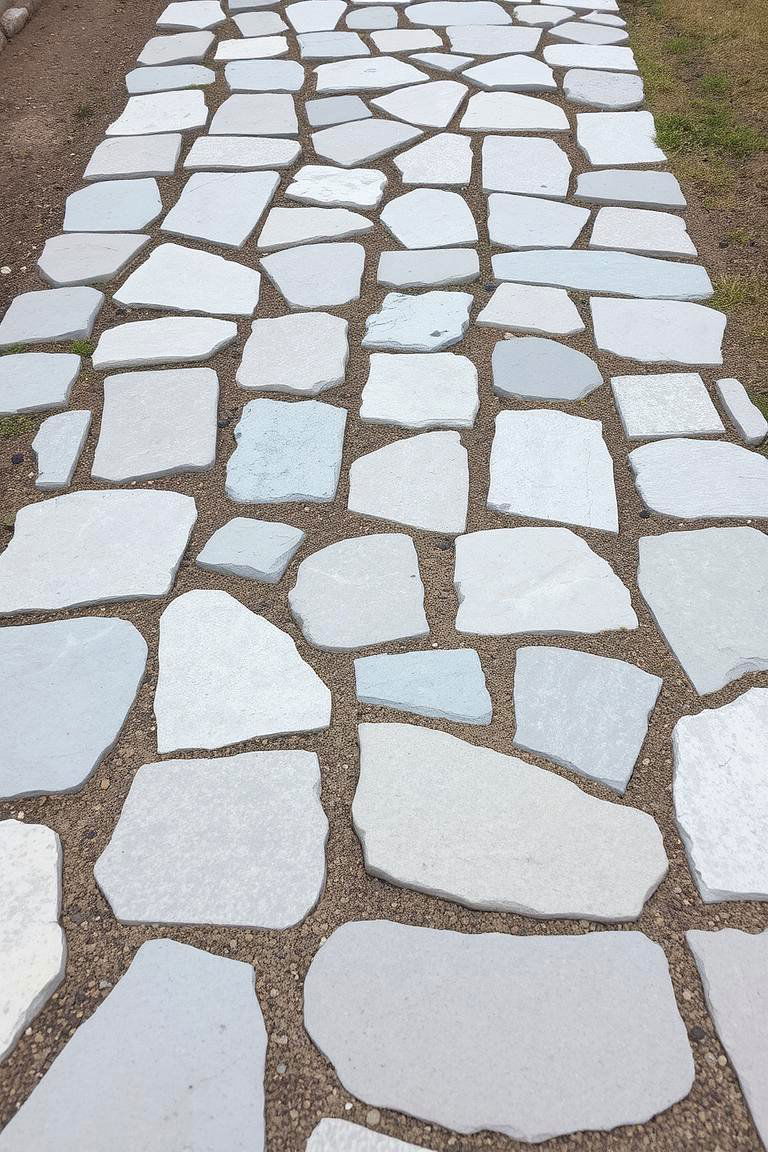 Breezy Country Flagstone Walkway - 24 Flagstone Walkway Ideas