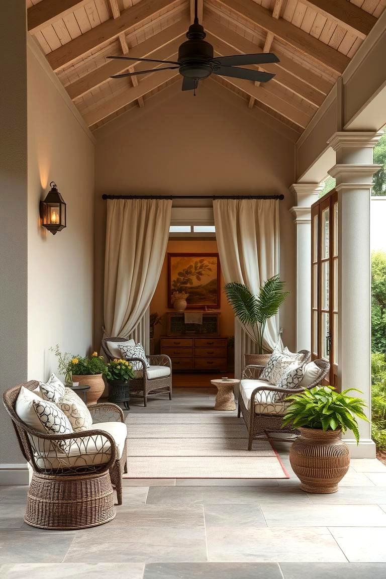 Breezy Doorway Veranda - 24 Mediterranean Front Door Ideas