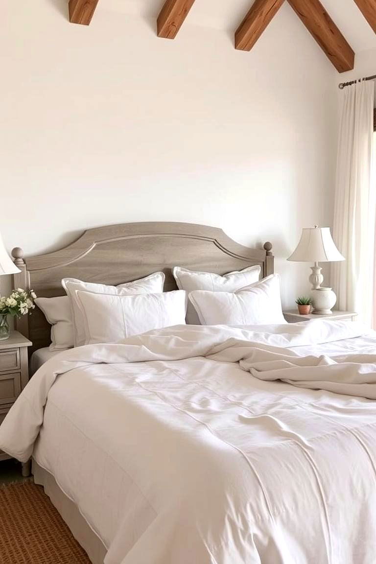 Breezy Linen Bedding - 24 Coastal Bedroom Ideas