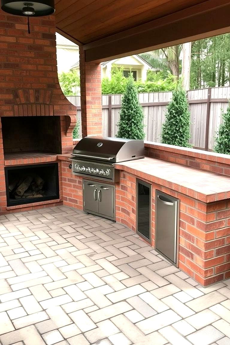 Brick Countertops - 24 Outdoor Kitchen Countertop Ideas