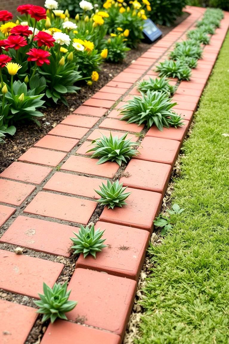 Brick Edging - 24 Modern Garden Edging Ideas