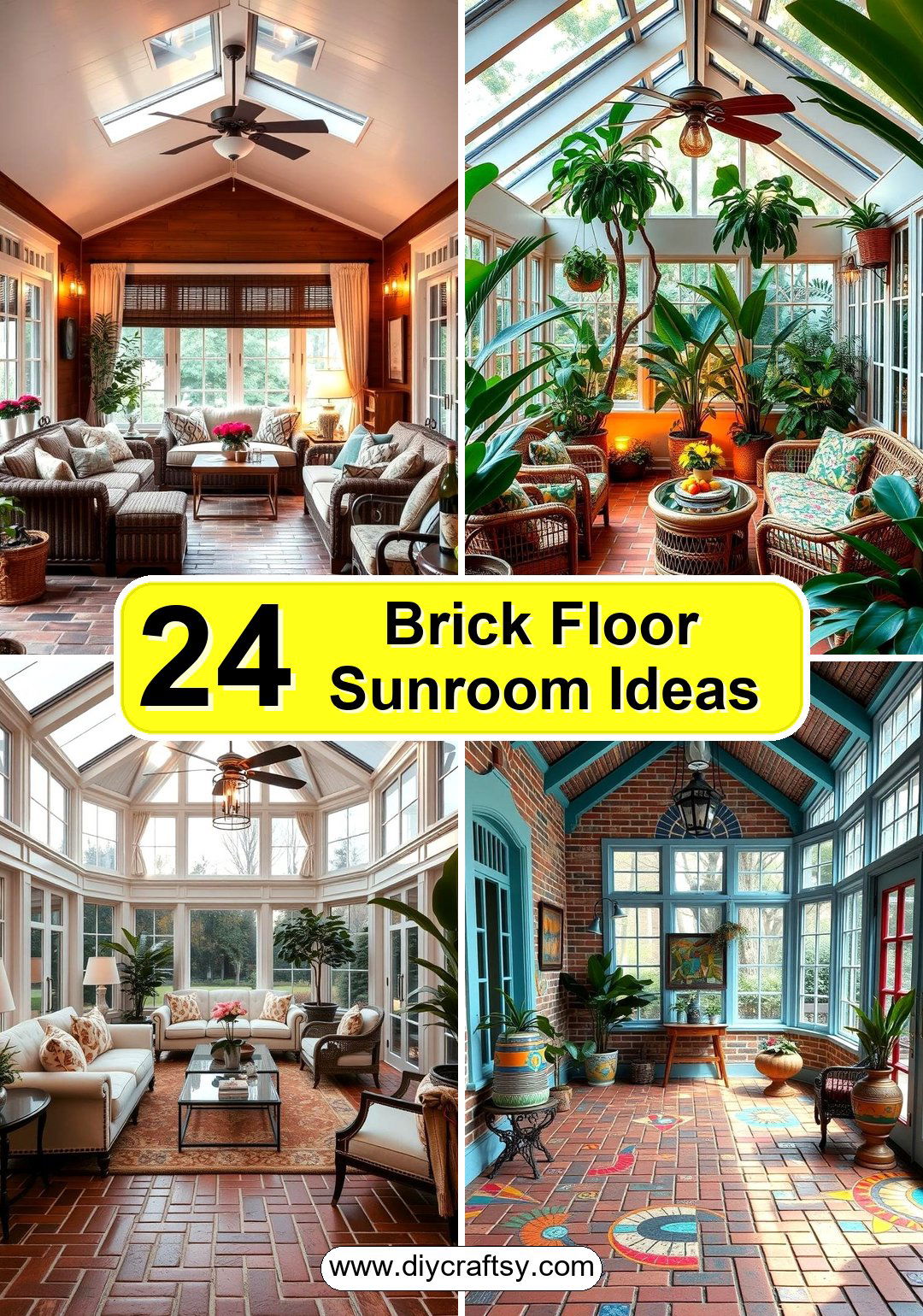 Brick Floor Sunroom Ideas