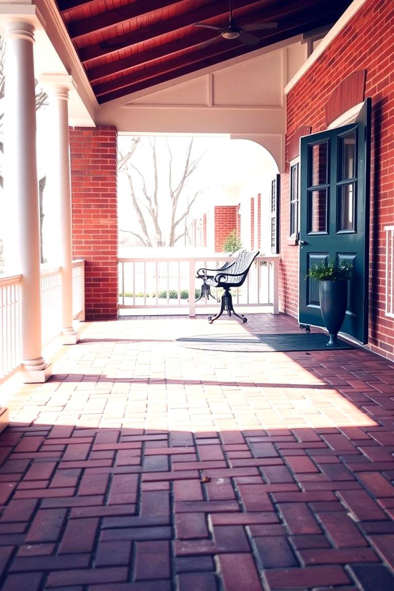 Brick Flooring - 24 Porch Flooring Options