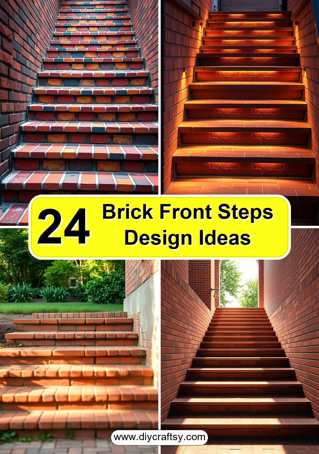 Brick Front Steps Design Ideas