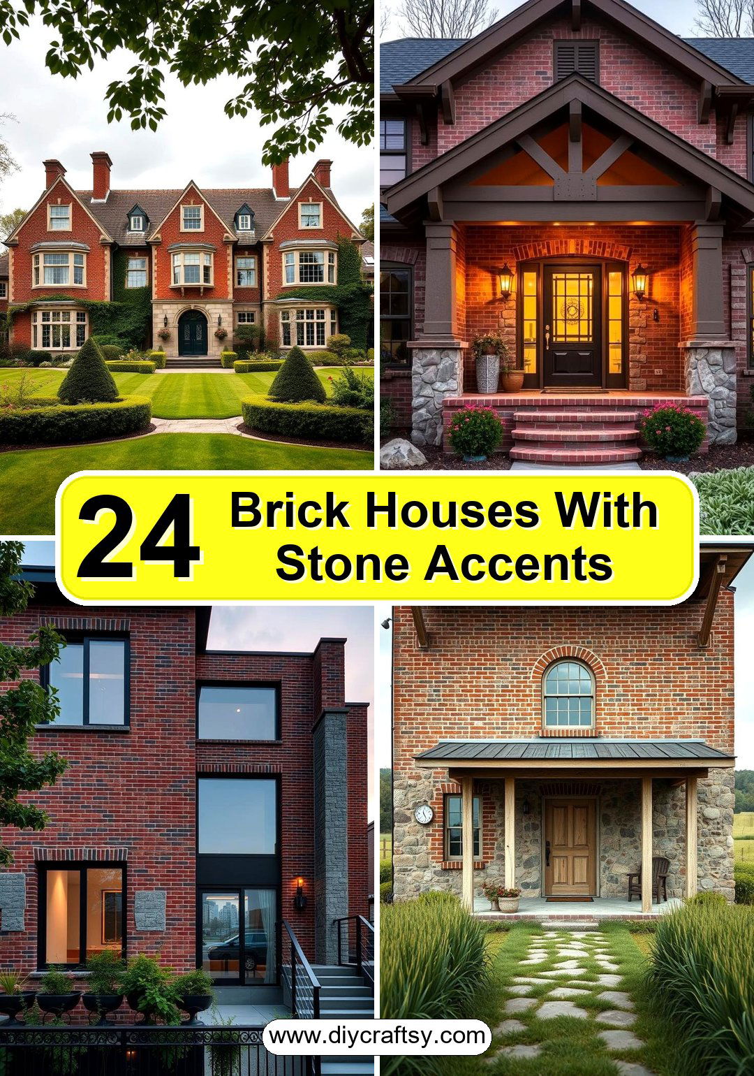 Brick Houses With Stone Accents