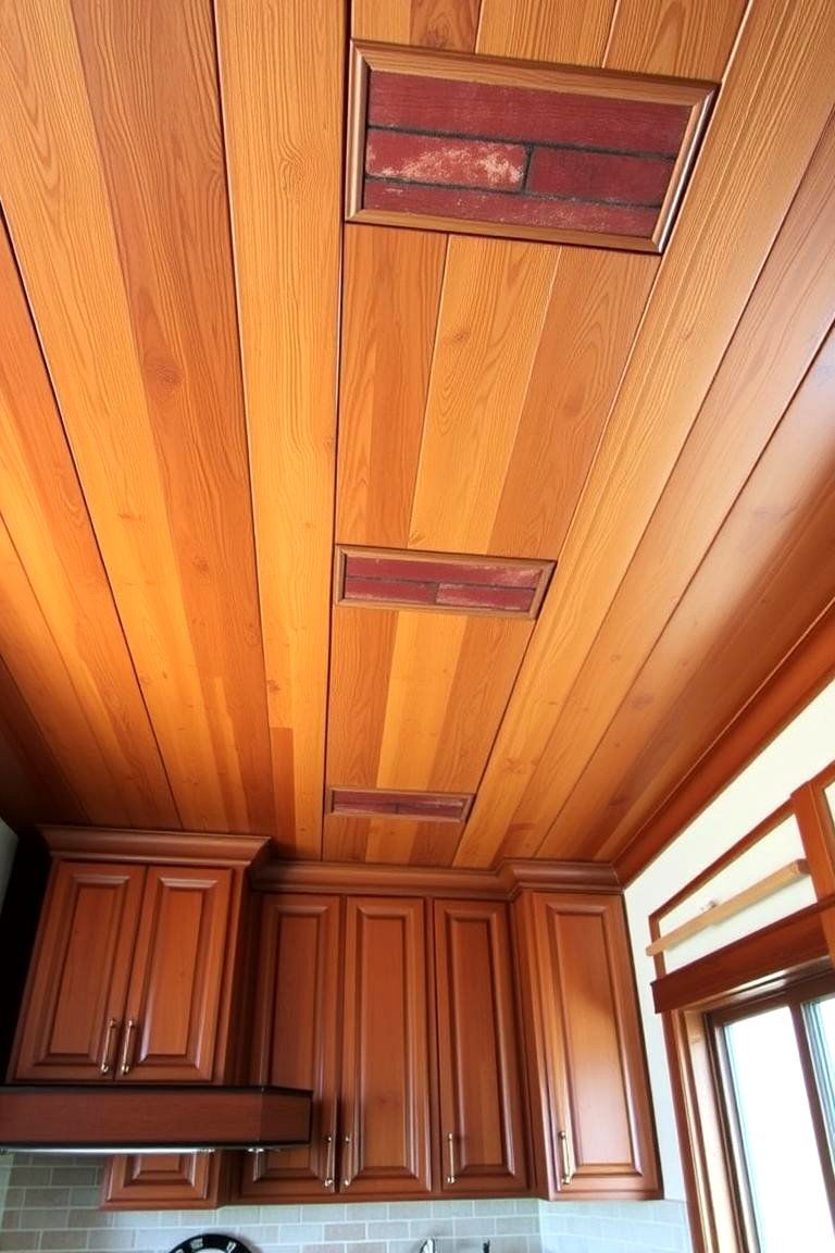 Brick Inlay Ceiling - 24 Rustic Ceiling Ideas