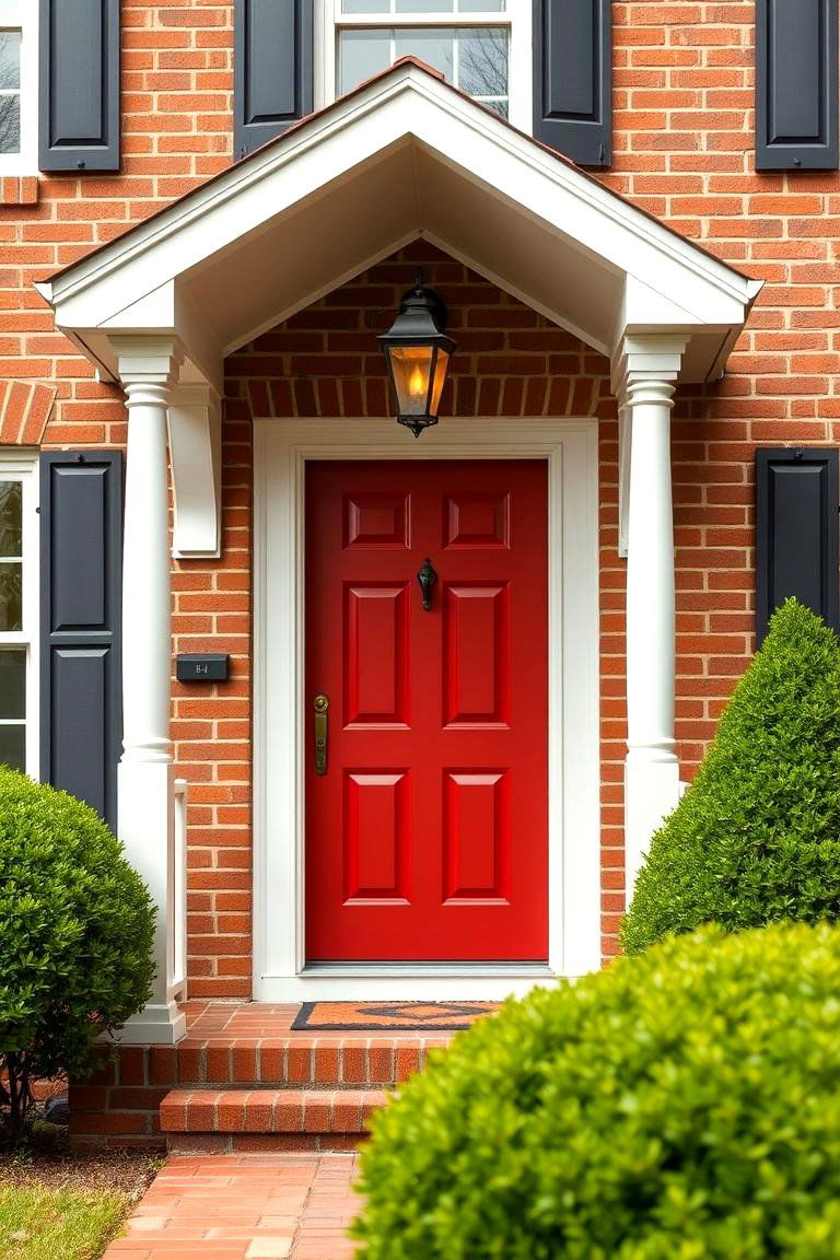 Brick Red - 24 Mid Century Front Door Colors
