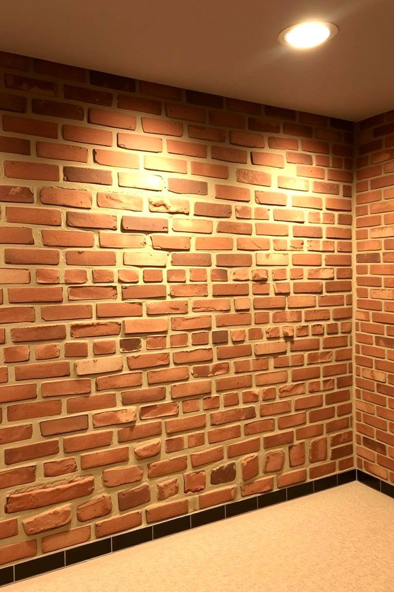 Brick Wall - 24 Basement Accent Wall Ideas