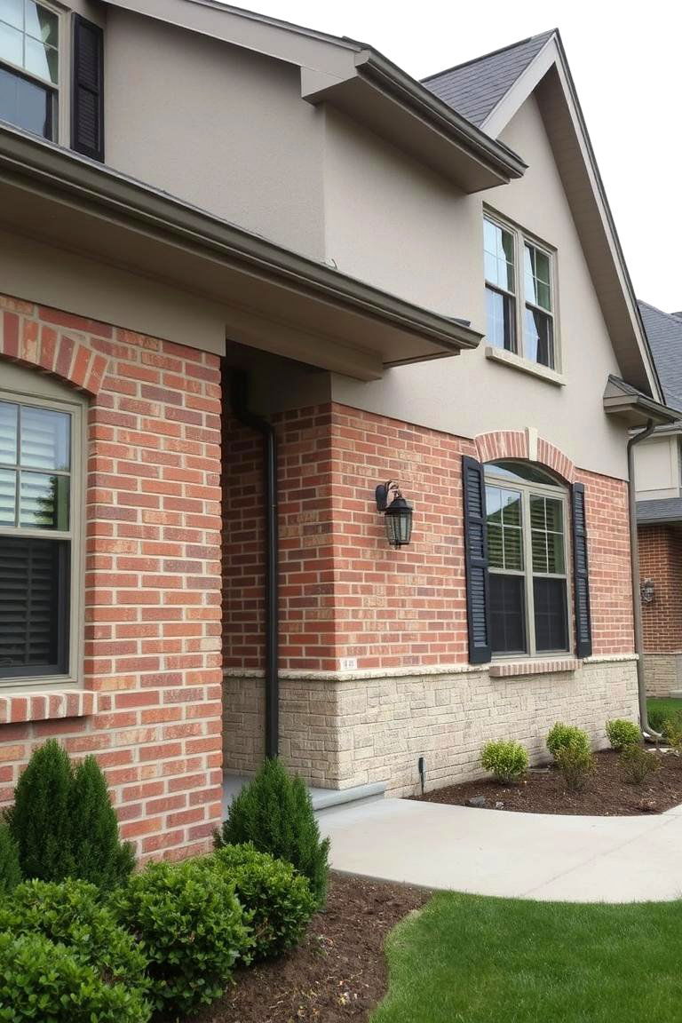 Brick and Stucco Combinations - 27 1980s House Exterior Ideas