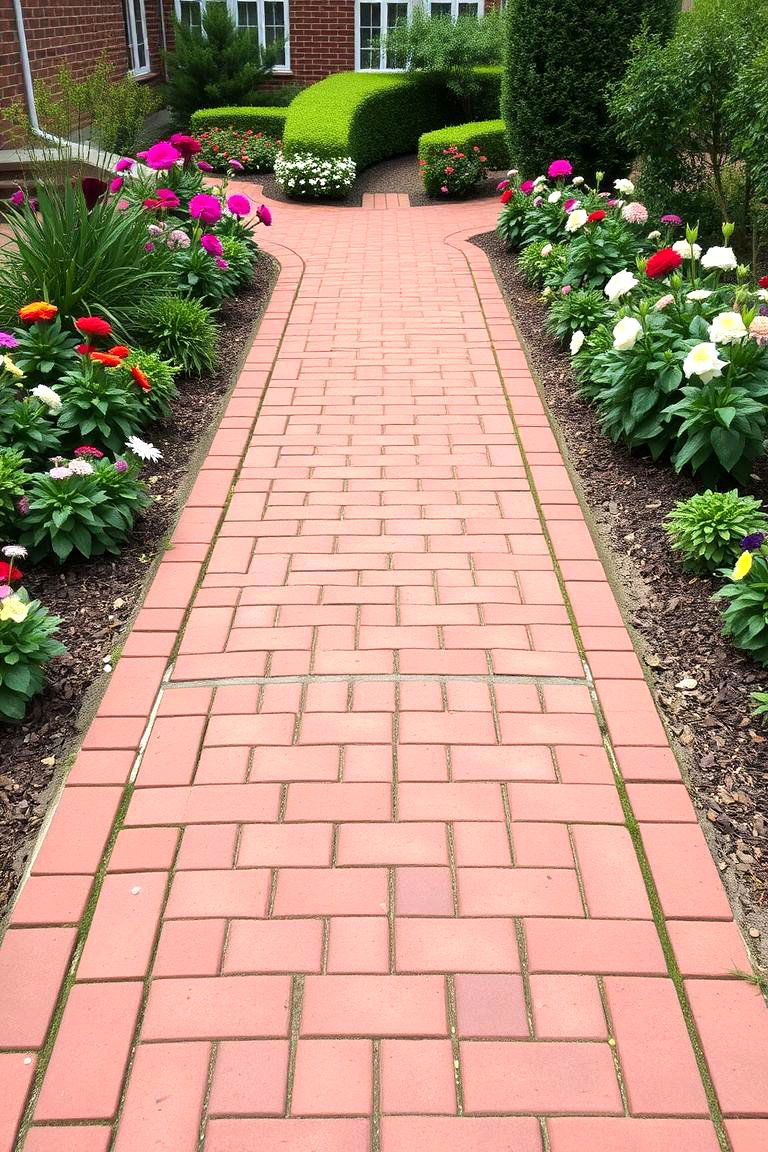 Brick or Cobblestone Walkway - 24 Garden Path Ideas