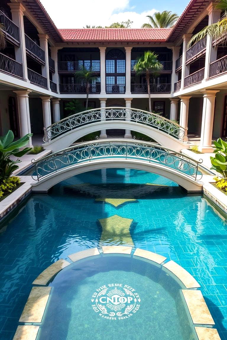 Bridges Over Lagoon Pool - 24 Lagoon Pool Design Ideas