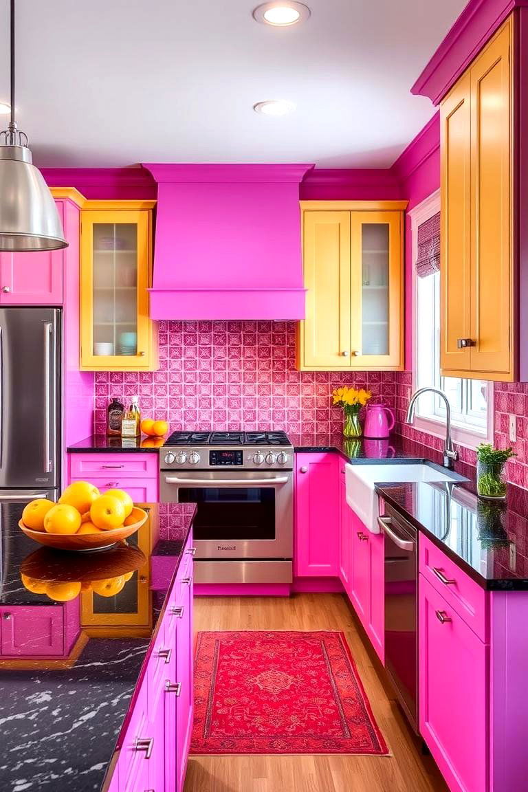 Bright Accents on Dark Canvas - 24 Black Granite Countertops Kitchen Ideas