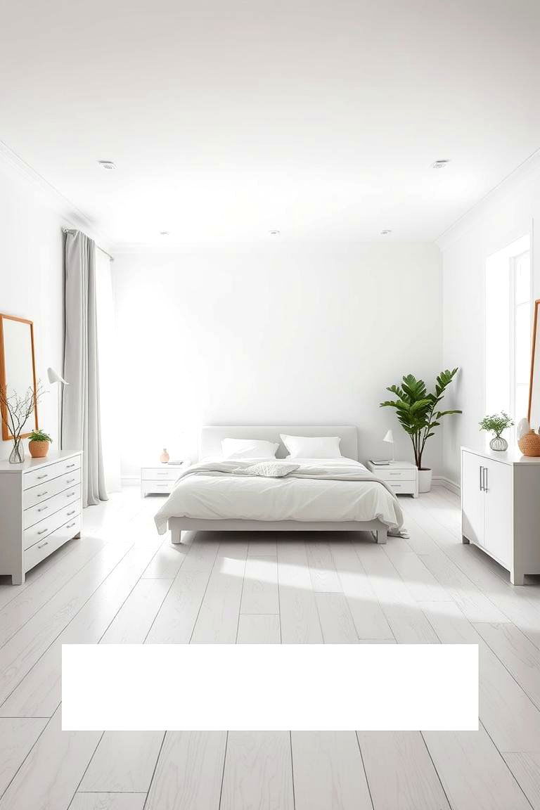 Bright Bleached White - 24 Wood Floor Colors