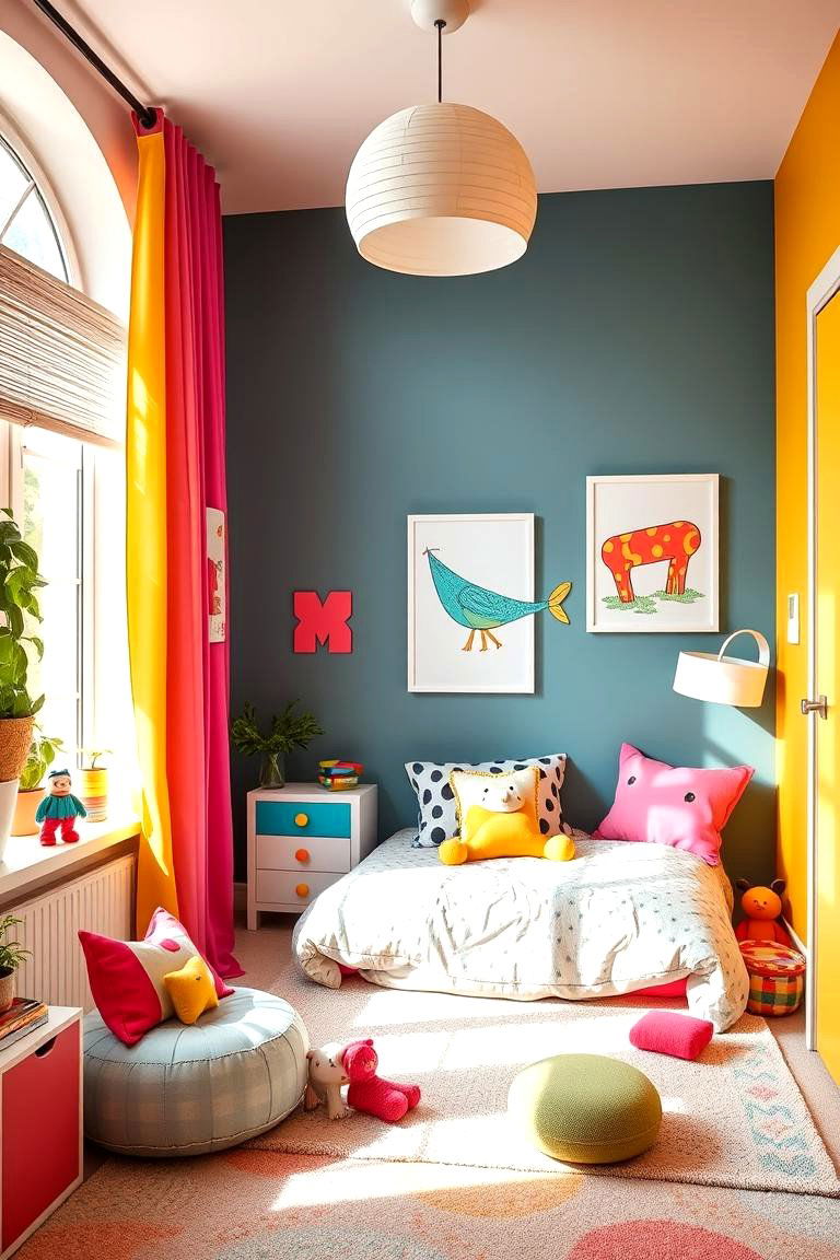 Bright Color Palette - 24 Toddler Room Ideas