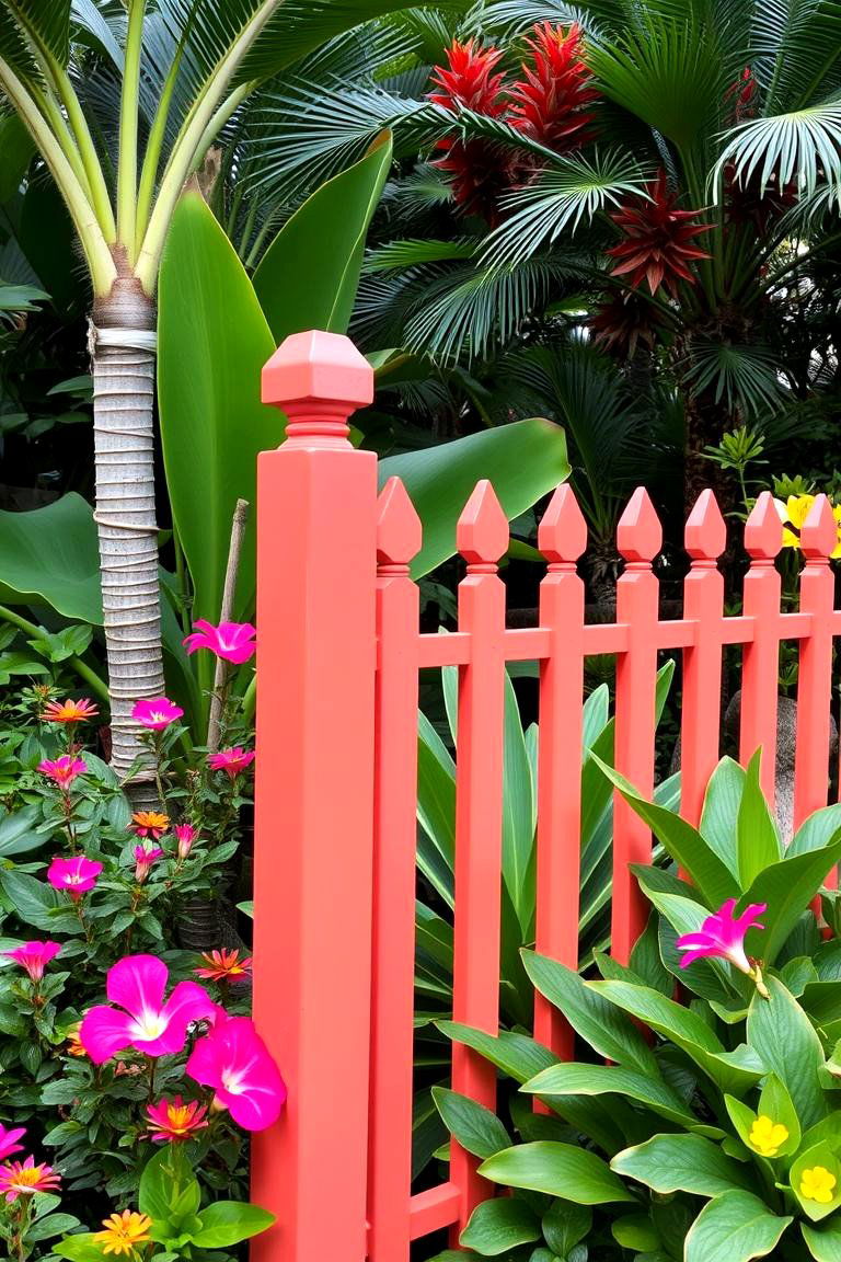 Bright Coral for a Fun Vibrant Statement - 24 Fence Paint Colours