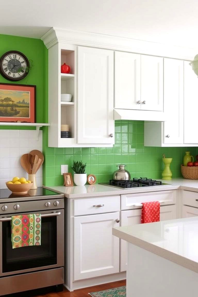 Bright Green for a Youthful Energizing Space - 24 Green Accent Wall Ideas