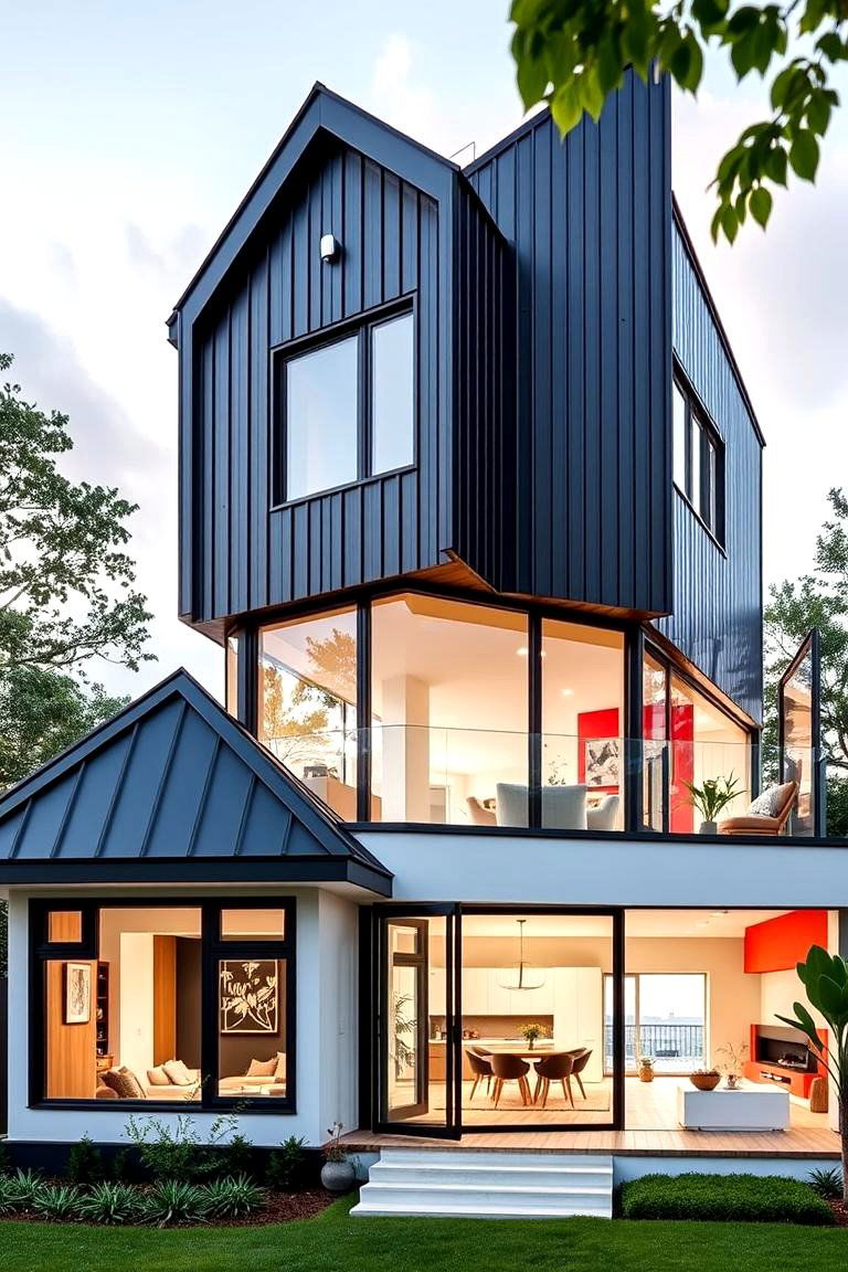 Bright Interiors and Dynamic Exteriors - 24 houses with black roofs
