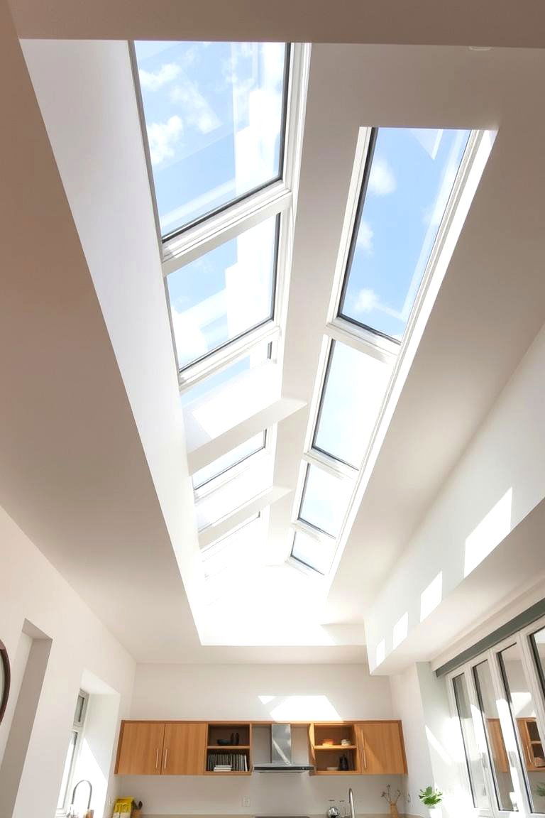 Bright Skylight Ceiling - 24 Kitchen Ceiling Ideas