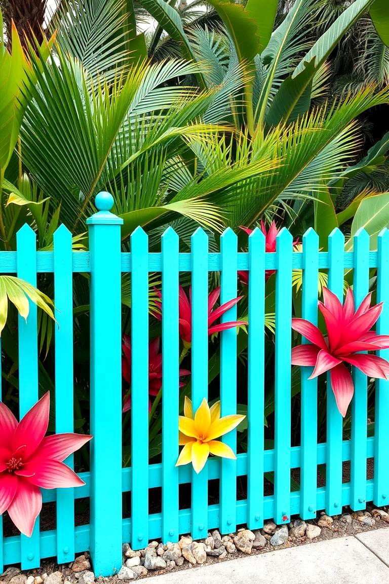 Bright Turquoise - 24 Garden Fence Colour Ideas