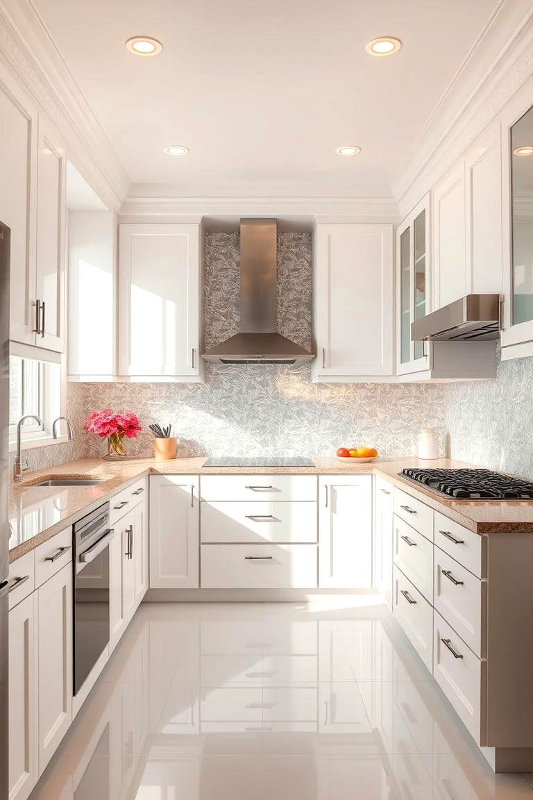 Bright and Airy Accents - 24 White Cabinet Kitchen Backsplash Ideas