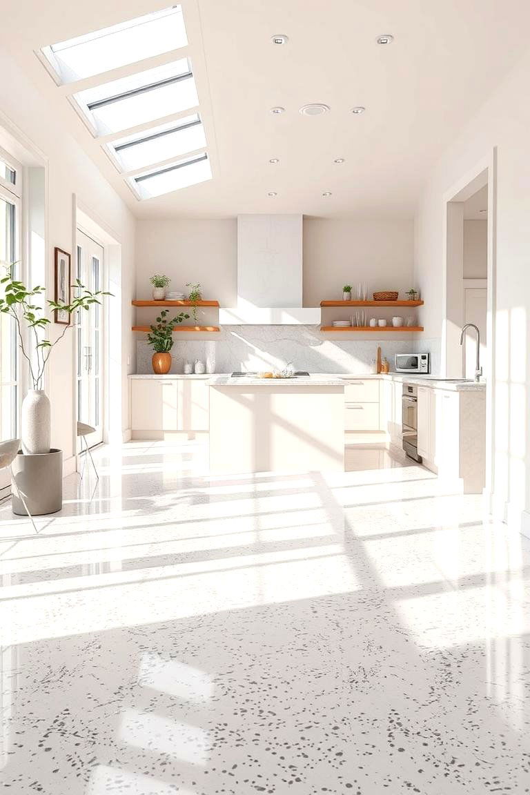 Bright and Airy Ambiance - 24 Terrazzo Kitchen Floor Ideas