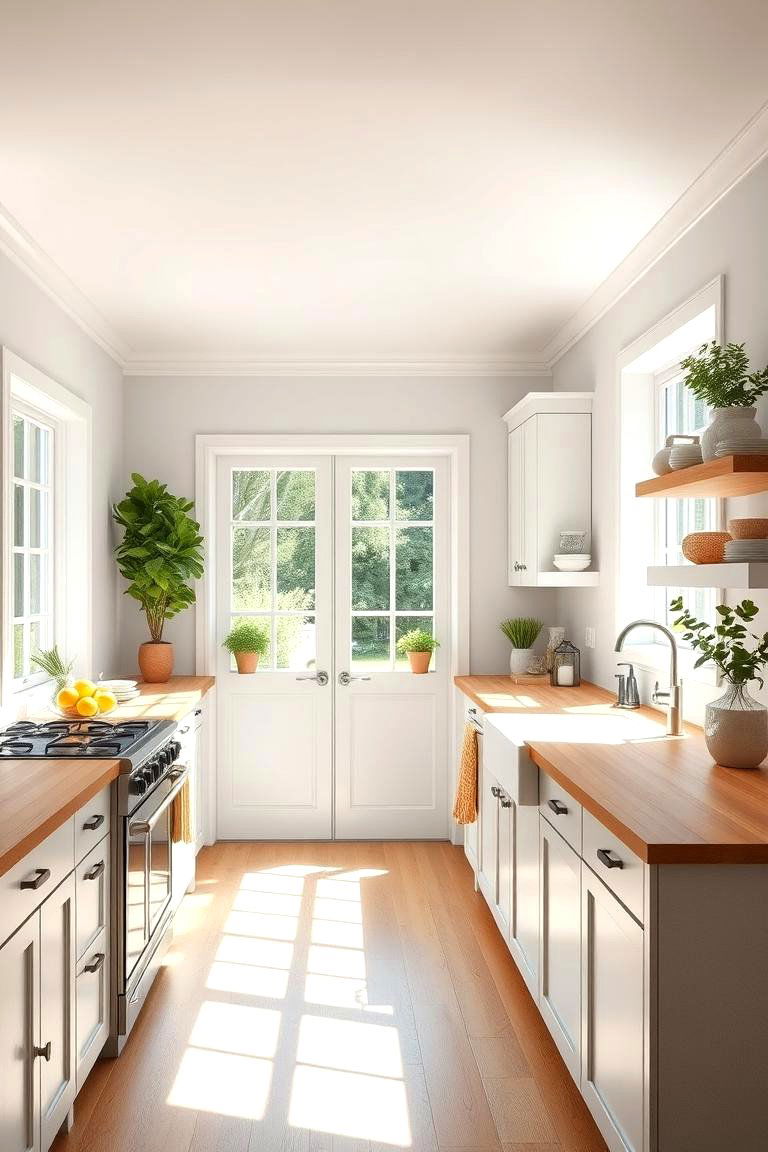 Bright and Airy Ambience - 24 Kitchens With Butcher Block Countertops