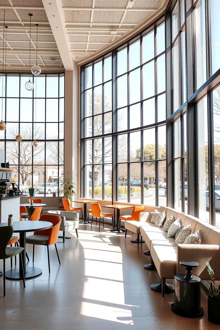 Bright and Airy Coffee Lounge - 24 Office Coffee Station Ideas