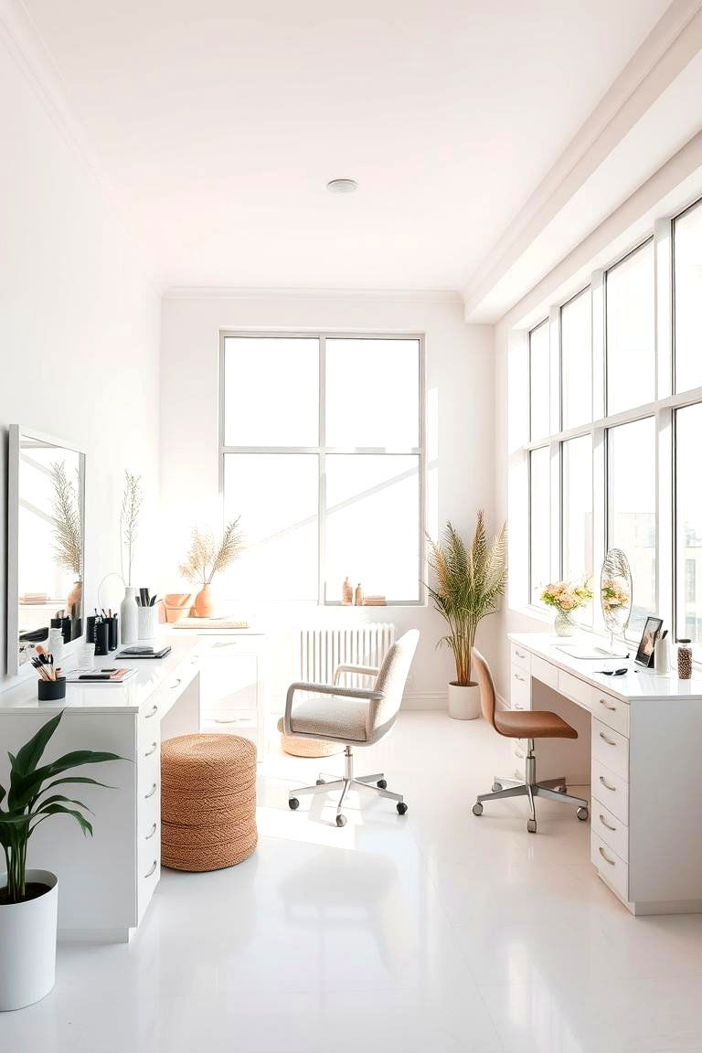 Bright and Airy Design - 24 Makeup Room Ideas