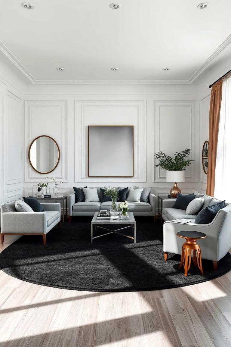 Bright and Airy Fusion - 24 Black Carpet Living Room Ideas