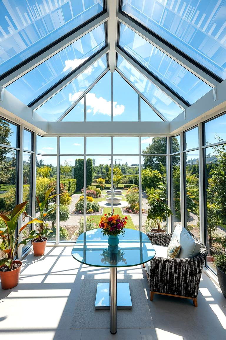 Bright and Airy Glass Garden Office - 24 Garden Office Ideas