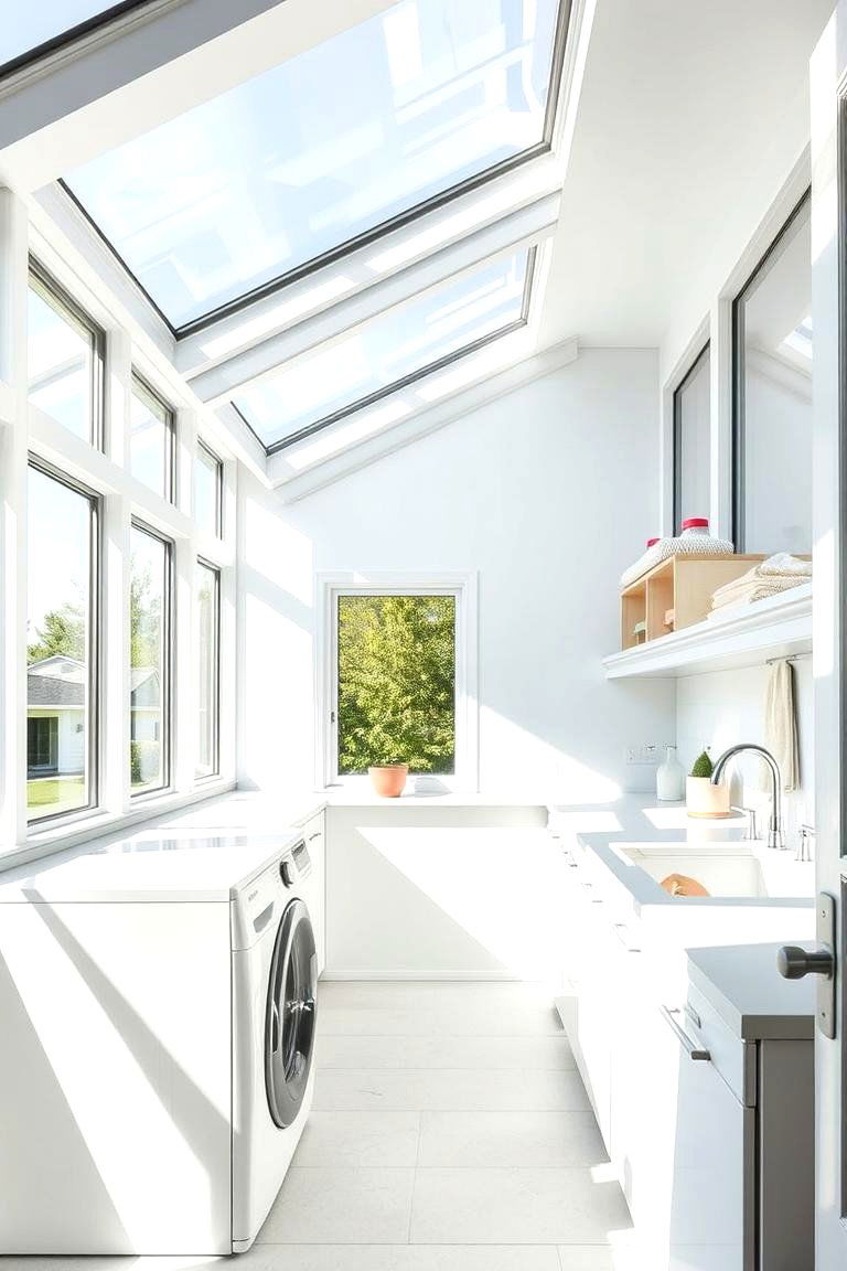 Bright and Airy Layout - 24 Garage Laundry Room Ideas