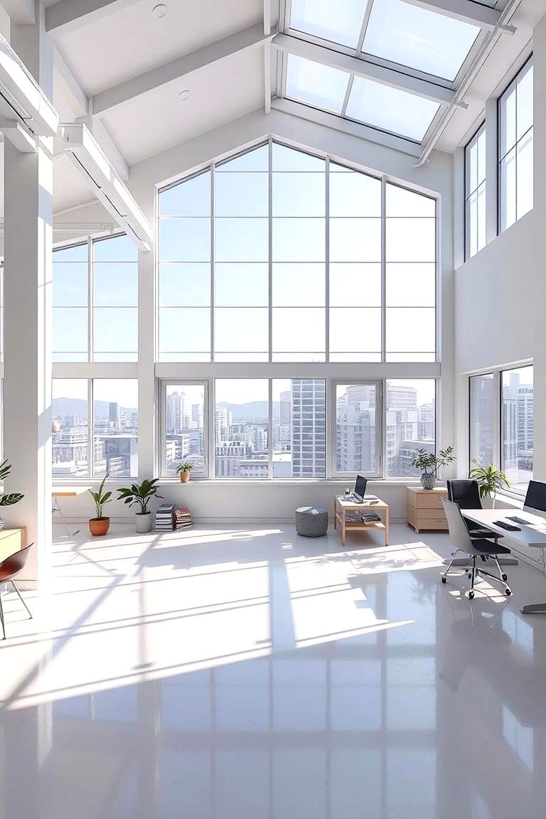 Bright and Airy Loft Office - 24 Loft Office Ideas