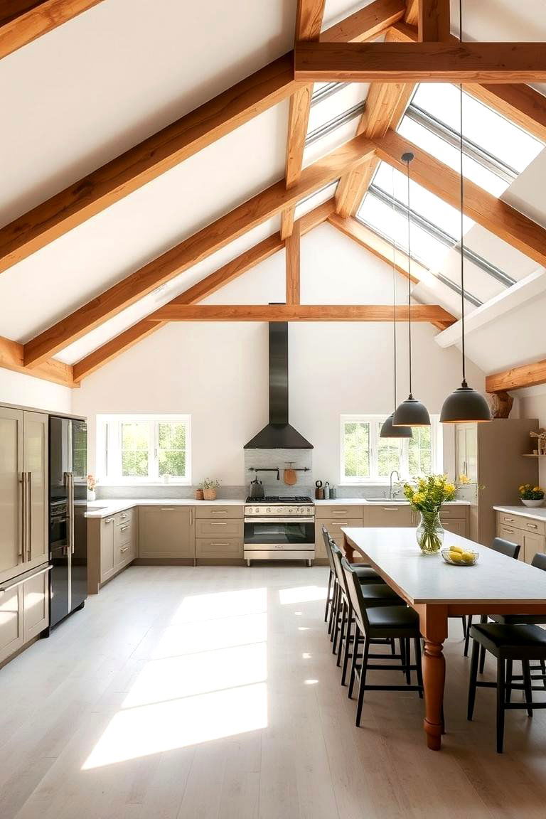 Bright and Airy with Skylights - 24 Barndominium Kitchen Ideas