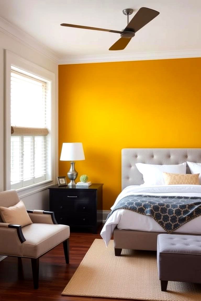 Bright and Bold Accent Walls - 24 60s Bedroom Ideas