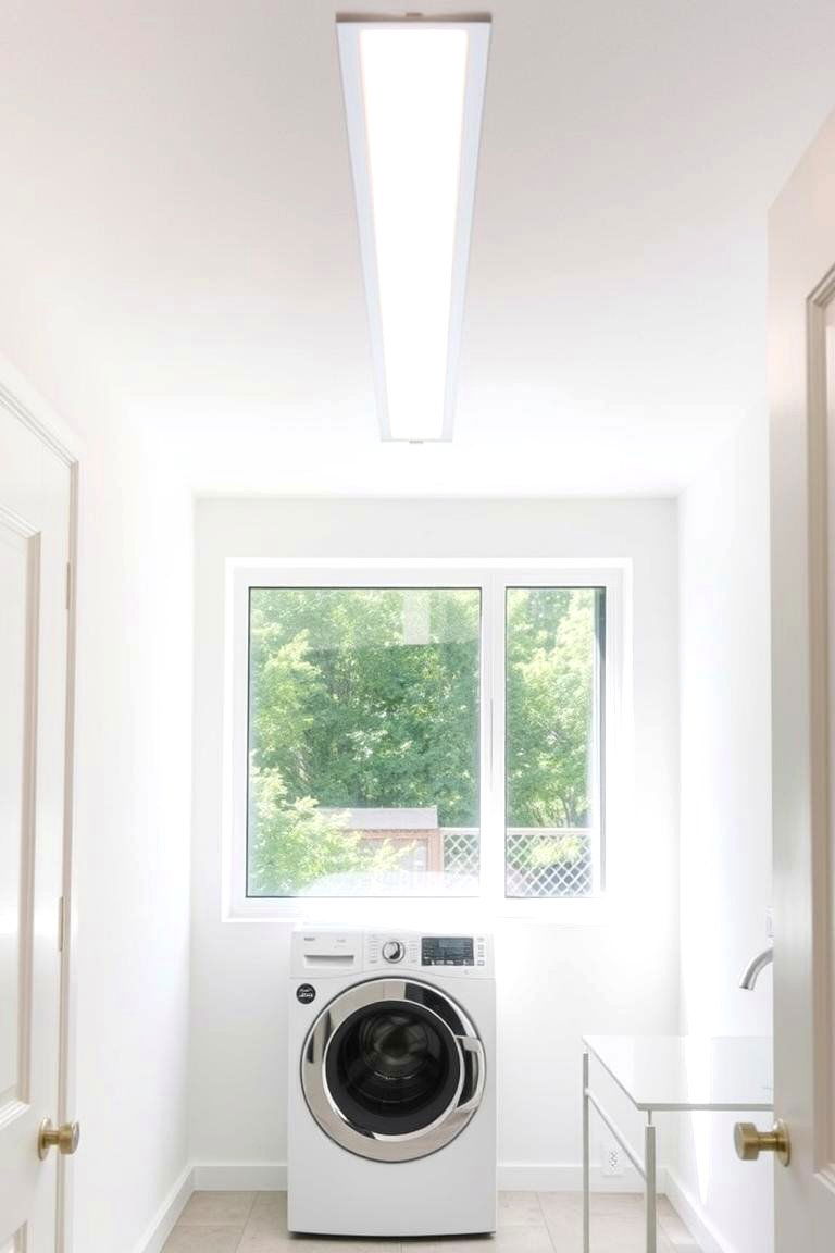Bright and Inviting Lighting - 24 Modern Laundry Room Ideas