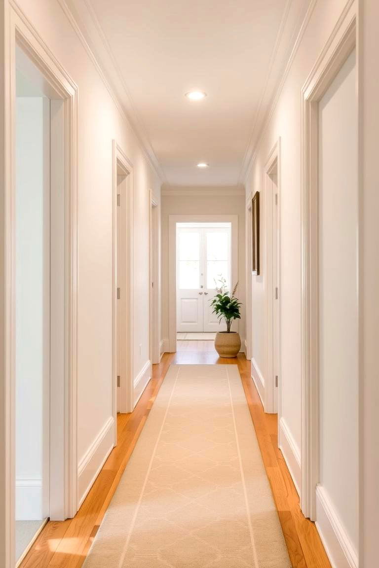 Brighten Up with Light Colors - 24 Narrow Hallway Ideas