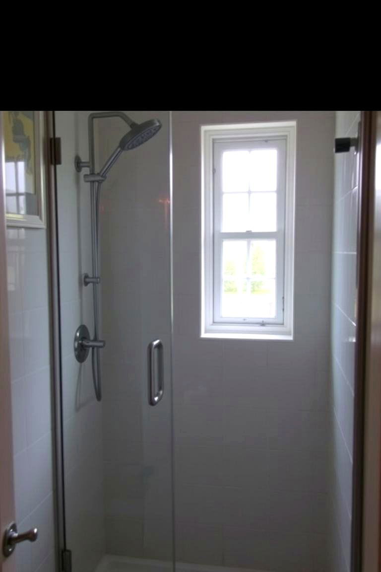 Brighten with a Window Inside the Shower - 24 Small Bathroom Walk-in Shower Ideas
