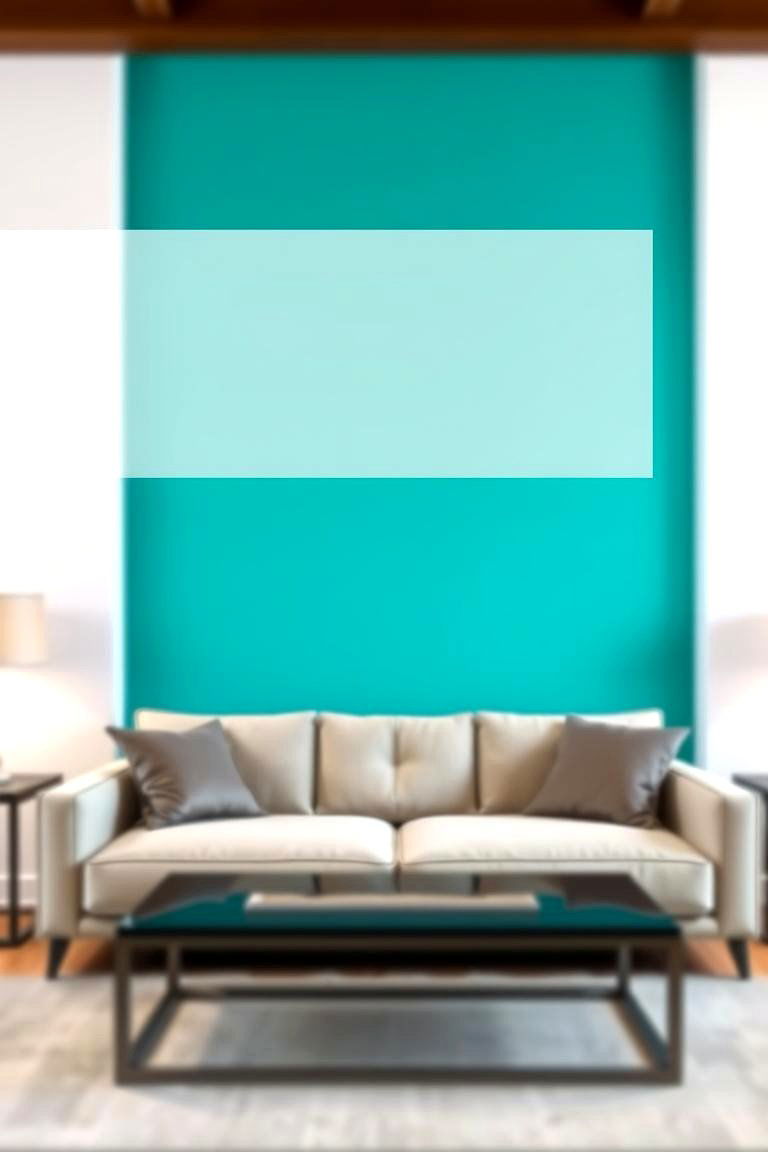 Brightly Colored Accent Walls - 27 1950s Living Room Ideas