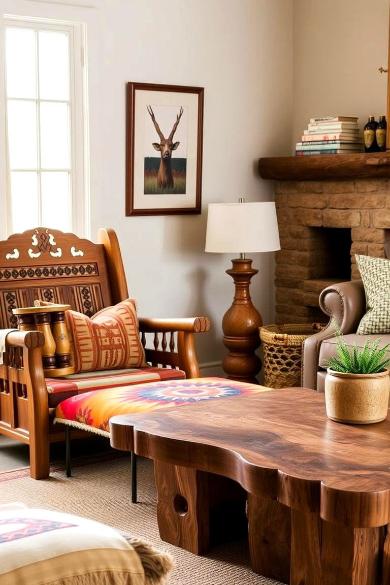 Bring in Artisan Furniture Pieces - 24 Southwestern Living Room Ideas