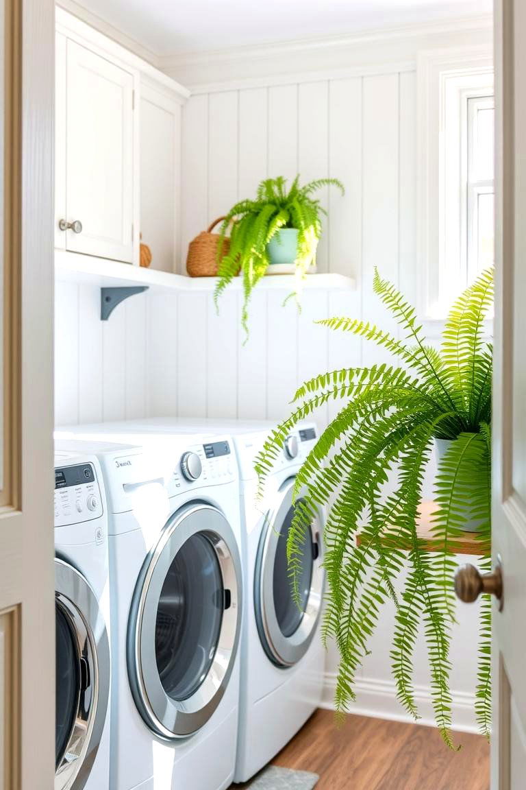 Bring in Some Indoor Plants - 24 Laundry Room Decor Ideas