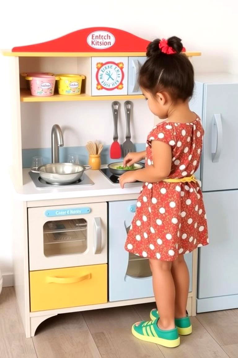 Bring in a Play Kitchen Set - 24 Kids Room Ideas