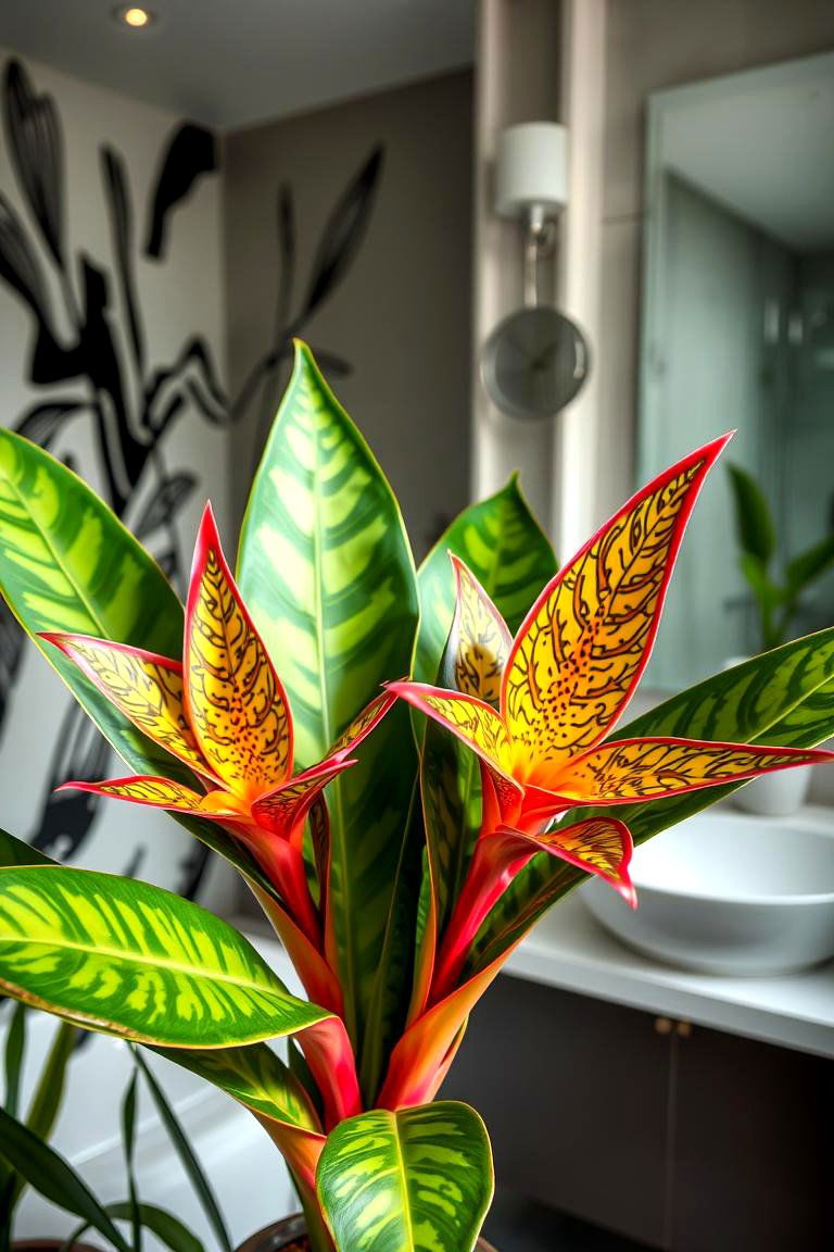 Bromeliad Brilliance - 24 Best Plants for Bathroom